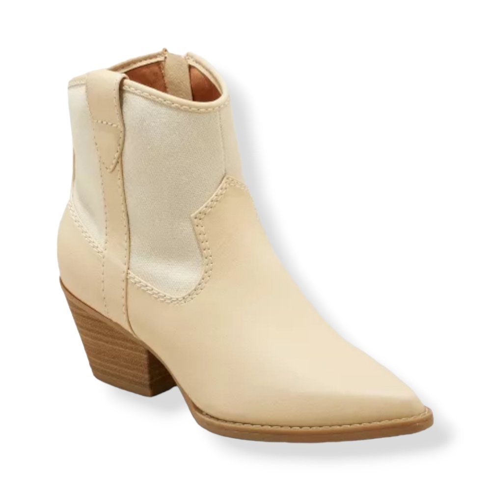 #377 Women's Kay Western Ankle Sz 7 Boots Universal Thread Off White Bohemian - Picture 6 of 7